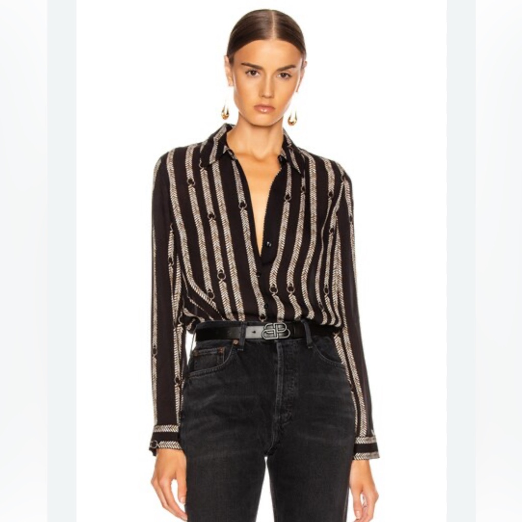 L'agence Nina Blouse In Black Anguillette